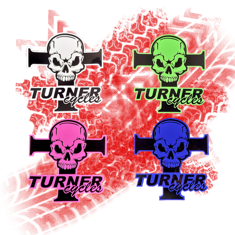 Turner Cycles Decal Skull 5" Sticker